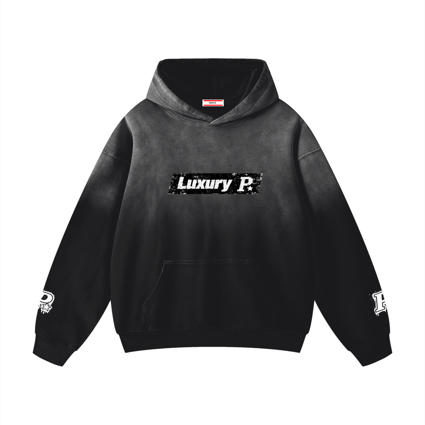 Distressed Heavyweight Sunfade Oversized Hoodie