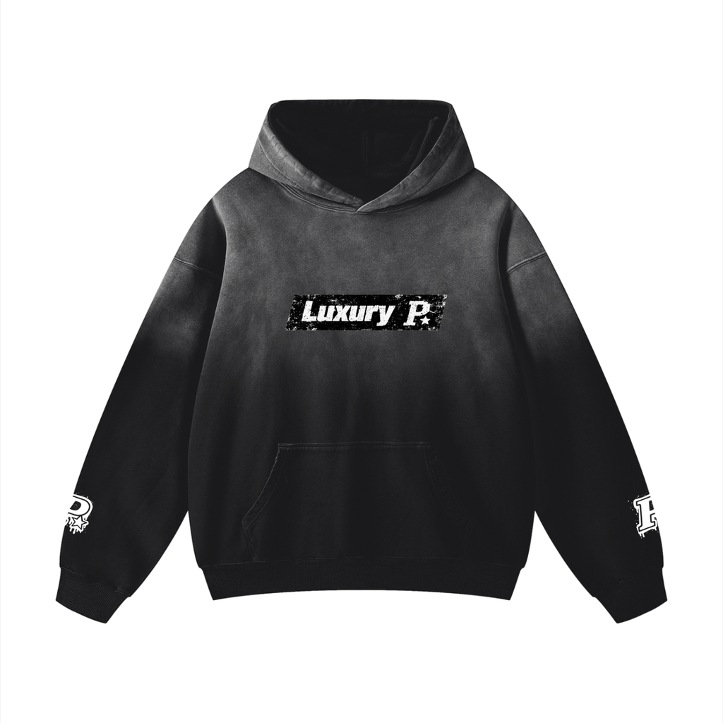 Distressed Heavyweight Sunfade Oversized Hoodie