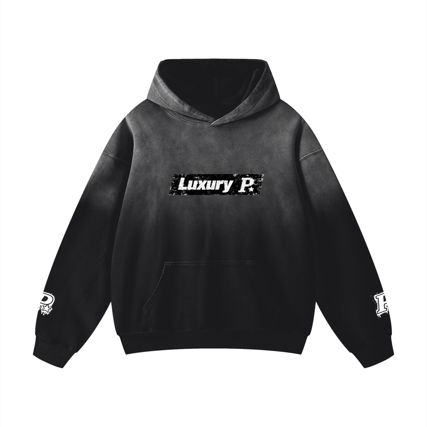 Distressed Heavyweight Sunfade Oversized Hoodie
