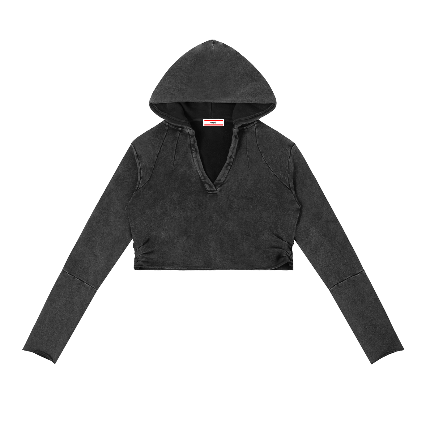 Vintage Washed Raw Edge Hoodie