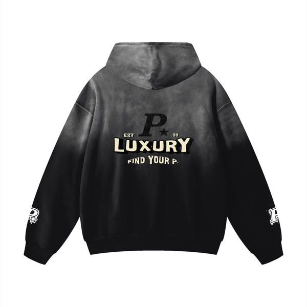 Distressed Heavyweight Sunfade Oversized Hoodie