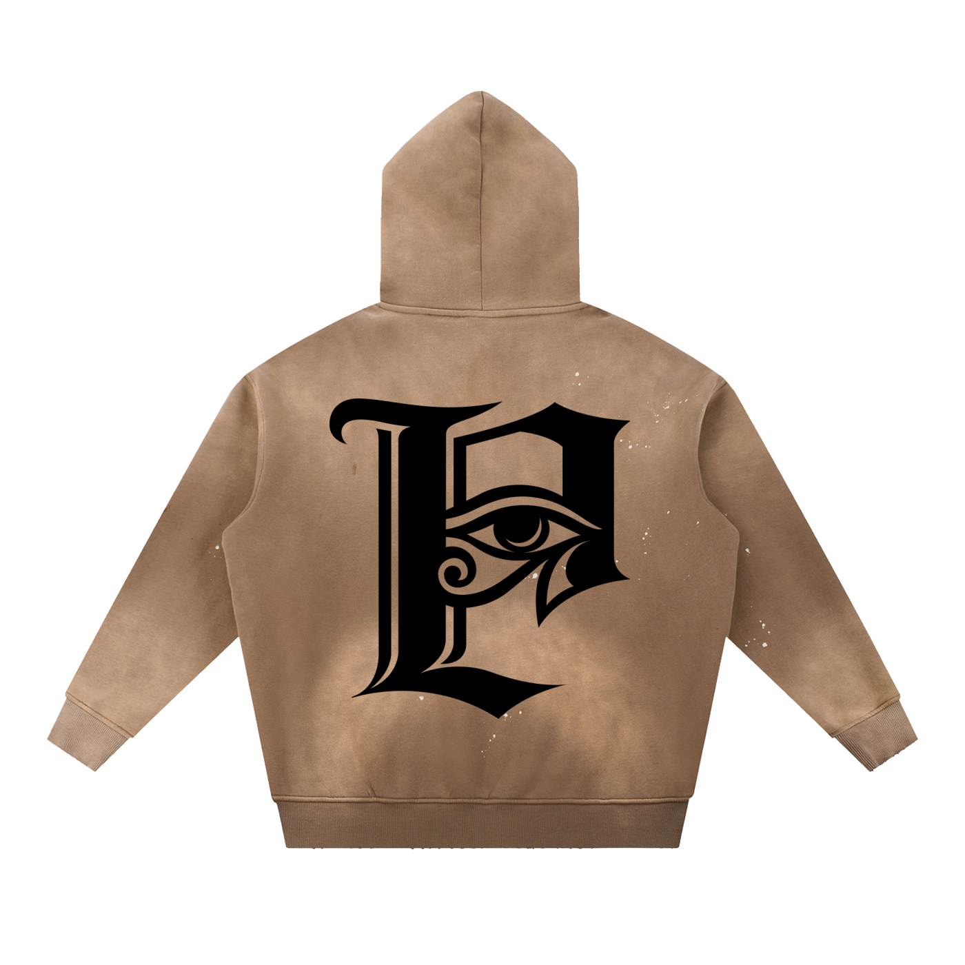 Vintage Washed Frayed Fleece Hoodie