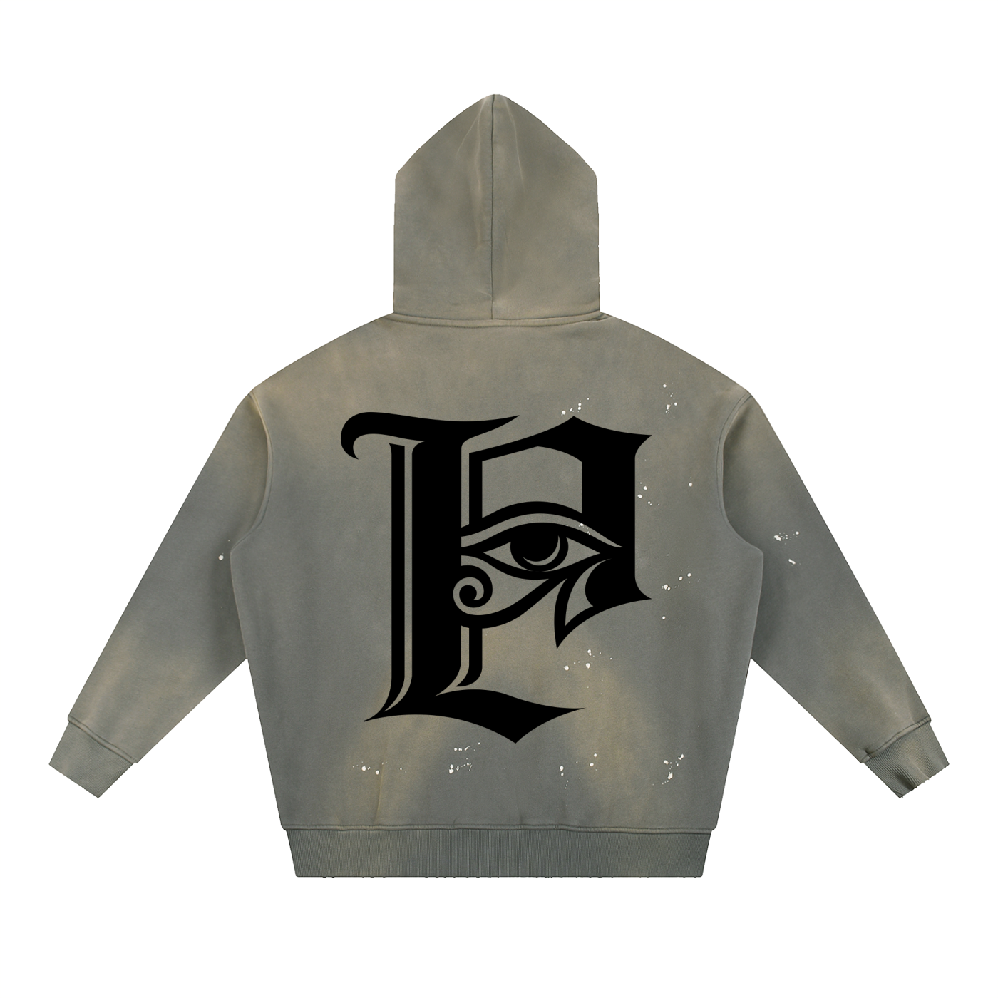 Vintage Washed Frayed Fleece Hoodie