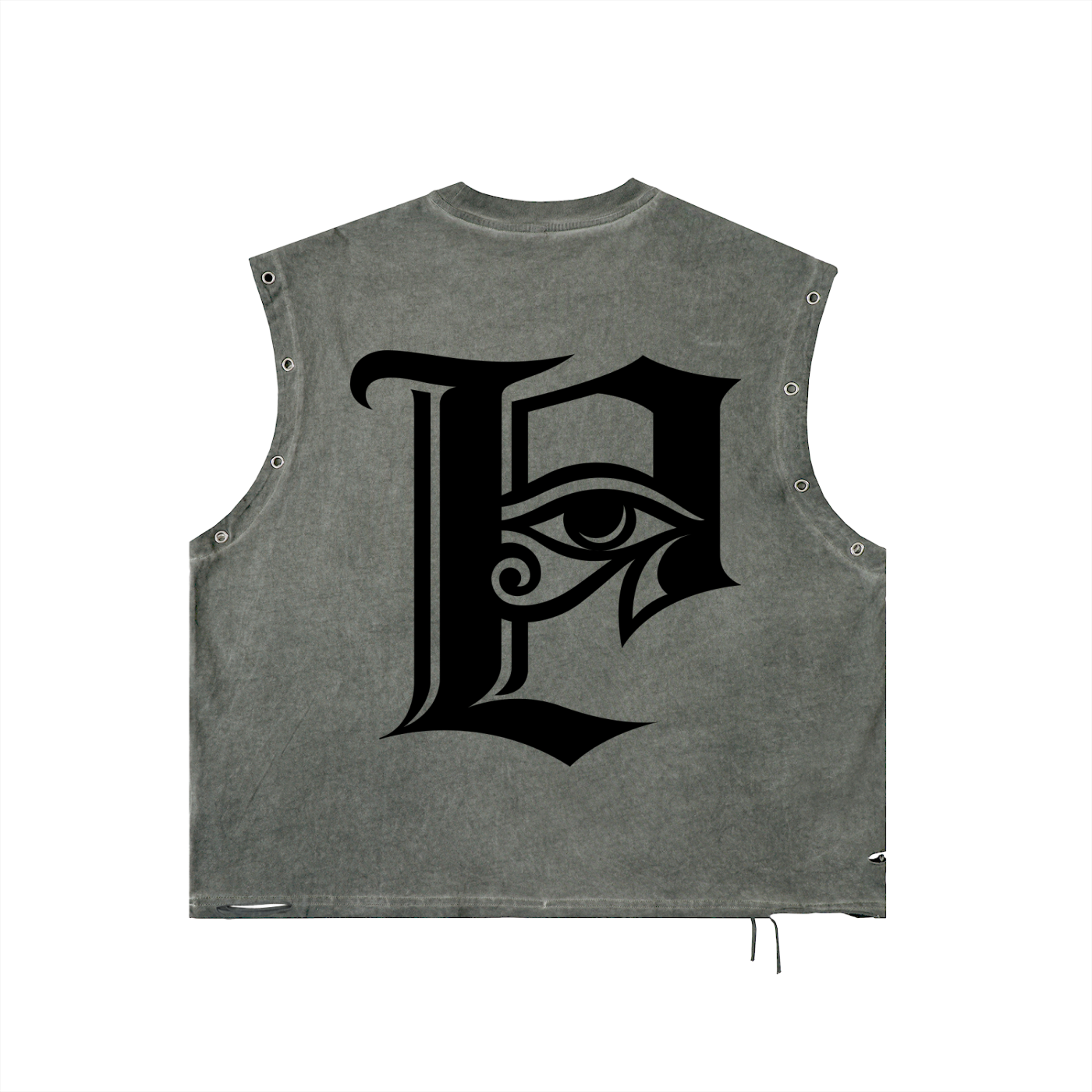 Distressed Grommet Eyelet Tank Top