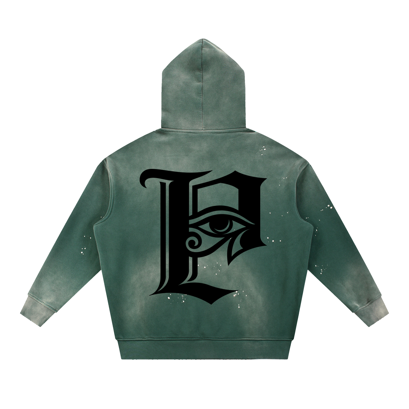 Vintage Washed Frayed Fleece Hoodie